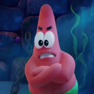 🐙 Patrick Star Patrick Star, Spongebob Squarepants, cartoon, angry, crossed arms, character telegram sticker