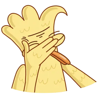 🤦‍♂️ утка, мультфильм, дэб, танец, желтый telegram sticker