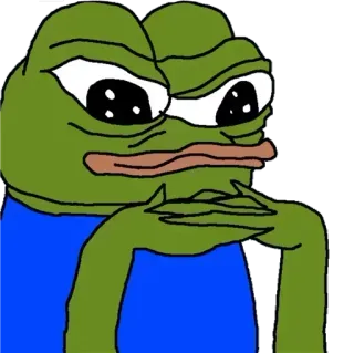 🤨 Pepe the Frog Пепе, Лягушка, Мем, Интернет-мем, Самодовольный, Замышляющий whatsapp sticker