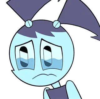 😭 Jenny Wakeman My Life as a Teenage Robot dessin animé, robot, pleurer, ado, triste telegram sticker