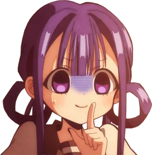 🤫 Anime, Mädchen, Finger, Psst, Leise, Cartoon, Figur whatsapp sticker