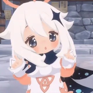 🤗 Paimon Genshin Impact paimon, genshin impact, animé, jeu vidéo, mignon, kawaii, autocollant telegram sticker