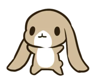 🤗 coelho, animal, fofo, desenho animado whatsapp sticker