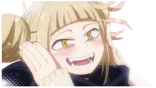 😃 Himiko Toga My Hero Academia 动漫, 反派, 渡我, 英雄, 女学生 telegram sticker