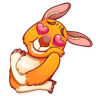 😍 kanguru, binatang, lucu, cinta, hati, kartun, stiker whatsapp sticker