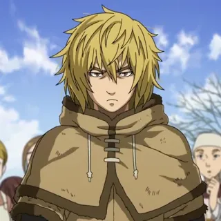 🛡 Thorfinn Vinland Saga Anime, Manga, Guerrier, Viking, Cheveux Blonds telegram sticker