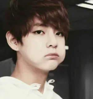 😐 V kpop, idol, süß, schmollmund, v, bts telegram sticker