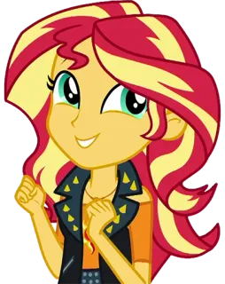😏 Sunset Shimmer My Little Pony: Equestria Girls アニメ, 女の子, ポニー, エクエストリア・ガールズ, サンセットシマー whatsapp sticker