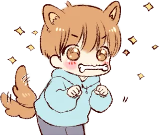 🐶 Anime, Chien, Mignon, Chibi, Kawaii, Manga telegram sticker
