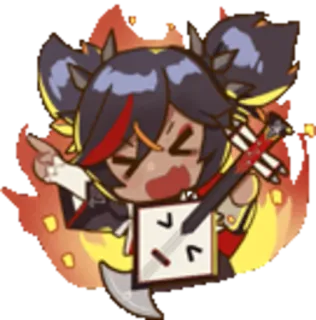 ⭐️ Xinyan Genshin Impact Xinyan, Genshin Impact, Anime, Video Game, Chibi, Cute telegram sticker
