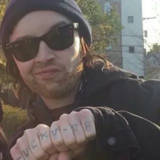 💣 homem, tatuagem, ofensivo, dedo do meio telegram sticker