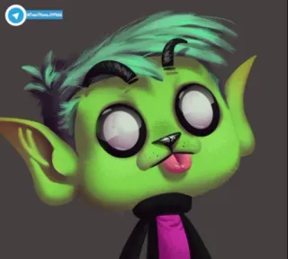 😛 Beast Boy Teen Titans Cartoni animati, Verde, Animale, Teen Titans telegram sticker