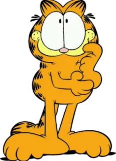 🤔 Garfield Garfield, Gato de desenho animado, Gato laranja, Gato engraçado, Personagem de quadrinhos telegram sticker