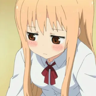 🍧 Umara Doma Himouto! Umaru-chan anime, girl, student, cute, blush, uniform telegram sticker