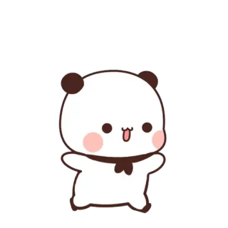 🤩 панда, милый, мультфильм, животное, счастливый, каваий telegram sticker