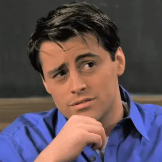🤔 Joey Tribbiani Friends Joey, Friends, Attore, TV, Personaggio telegram sticker