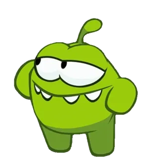😎 Om Nom Cut the Rope om nom, cut the rope, personagem de jogo, desenho animado, verde, monstro whatsapp sticker