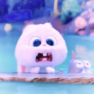 🐰 Snowball The Secret Life of Pets Bola salju, kelinci, imut, kartun, film, hewan, peliharaan, lucu telegram sticker
