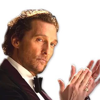 👏 Matthew McConaughey actor, matthew mcconaughey, aplaudiendo whatsapp sticker