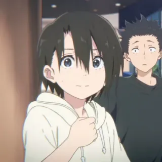 🐇 A Silent Voice anime, silent voice, boy, emotional, character, nishimiya telegram sticker