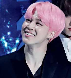 🕸 Jimin kpop, bts, jimin, cantante, celebrità, capelli rosa whatsapp sticker