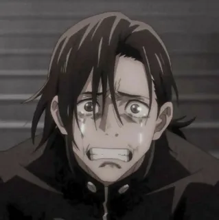 😉 anime, smutny, płacz, emocje, męski telegram sticker
