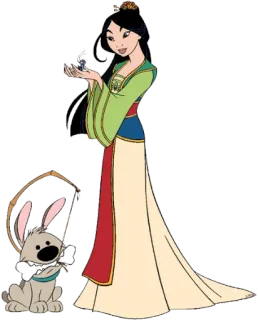 🐾 Mulan disney, kartun, wanita, putri, anime telegram sticker