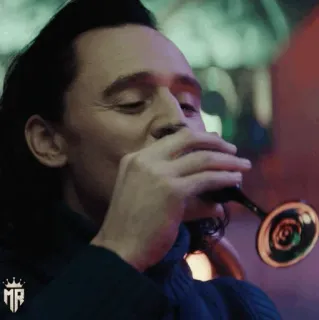🧊 Loki Loki (TV series) Loki, Tom Hiddleston, drinking, marvel telegram sticker