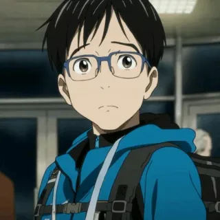 ⛈ Yuri Katsuki Yuri!!! on Ice Аниме, Фигурное катание, Yuri!!! on Ice, Юрий Кацуки, Персонаж telegram sticker