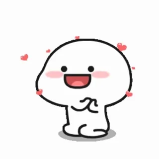 😂 carino, cartone animato, cuore, felice, kawaii, blob telegram sticker