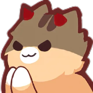 😈 дьявол, аниме, кот, зло telegram sticker