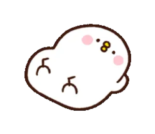 😌 schattig, kawaii, dier, personage, eend whatsapp sticker
