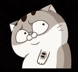 🤔 cat, cute, animal, cartoon, pet, domestic animal, meme, smug telegram sticker