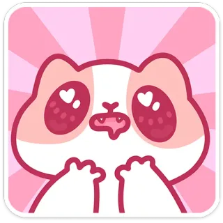 🤤 cute, ferret, animal, pink, cartoon, sticker telegram sticker