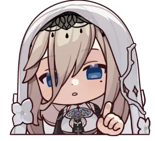 👆 Аниме, Наклейка, Чиби, Милый, Персонаж, Женский telegram sticker