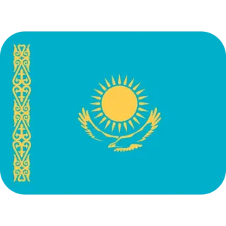 🇰🇿 bandera, Kazajistán, bandera nacional, Asia Central telegram sticker