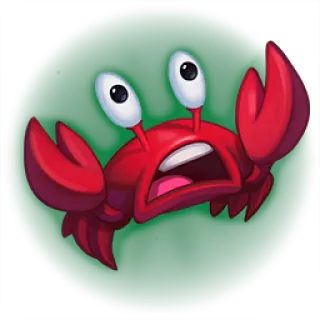 🎮 crab, cartoon, shocked, seafood, animal, red telegram sticker