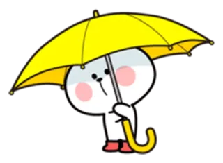 💧 Tier, Regenschirm, niedlich, Bär, Cartoon, Aufkleber whatsapp sticker