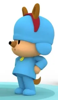 🌝 Pocoyo cartoon, hond, personage, animatie, blauw, tv serie telegram sticker