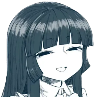 😄 Anime, Mangá, Garota, Sorrindo, Desenho animado telegram sticker
