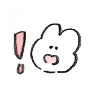 💐 感嘆符, 漫画, ステッカー, 白, サプライズ telegram sticker