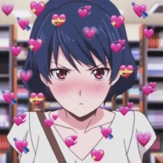 🌻 Anime, Harten, Kawaii, Leuk, Meisje, Liefde, Affectie telegram sticker