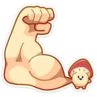 💪 brazo, músculo, seta, lindo, pegatina, dibujo animado telegram sticker