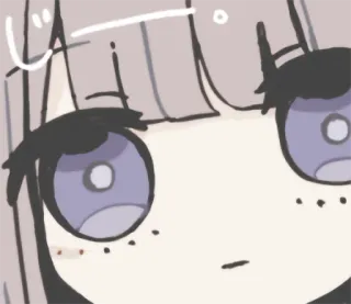 👀 し 动漫, 漫画, 角色, 可爱, 脸, 眼睛 whatsapp sticker