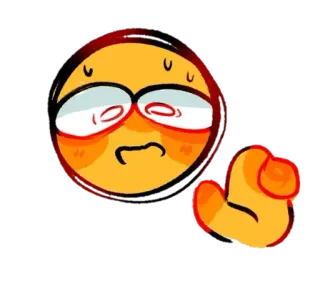 😰 Emoji, Ausdruck, Gesicht, Illustration, Cartoon telegram sticker