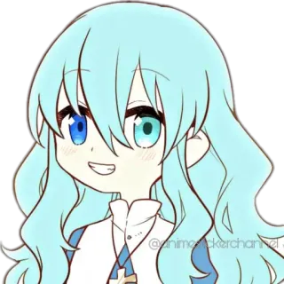😁 @animestickerchannel anime, cartoon, character, sticker, art, drawing telegram sticker