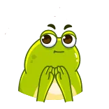 🤓 ếch, xanh lá, động vật, hoạt hình, meme telegram sticker