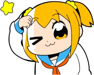😉 Anime, Manga, Cartoon, Sticker, Kawaii, Illustration telegram sticker