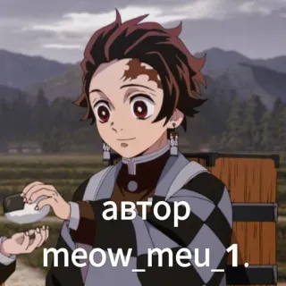 🀄 Tanjiro Kamado Demon Slayer автор
meow_meu_1. Anime, Dibujos animados, Comida, Personaje, Retrato telegram sticker