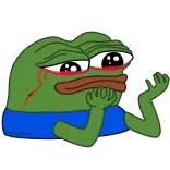 😭 Pepe the Frog Meme, Frosch, Pepe, Internet Meme, traurig, weinend whatsapp sticker